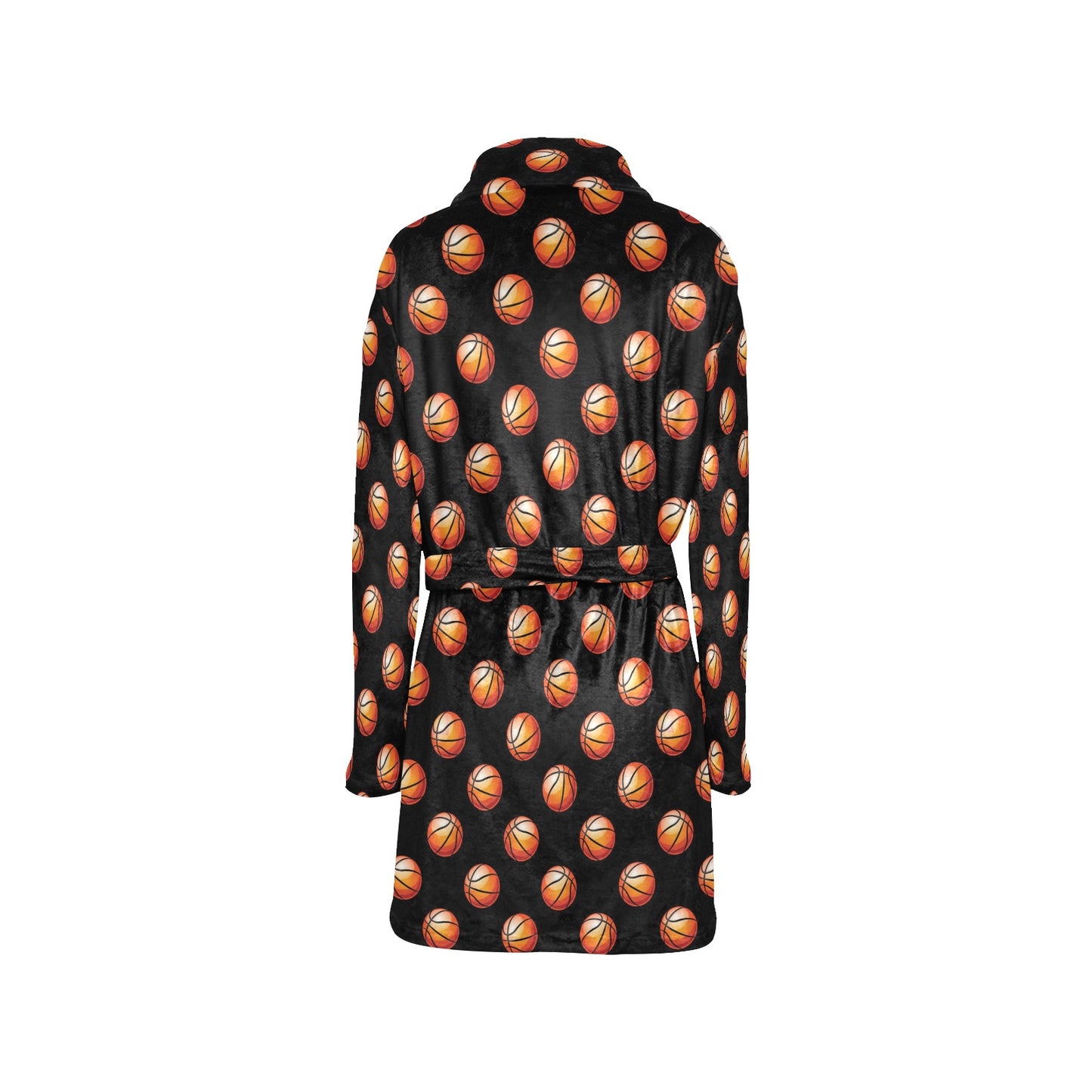 Basketball Pattern Print Design 01 Women's Fleece Robe