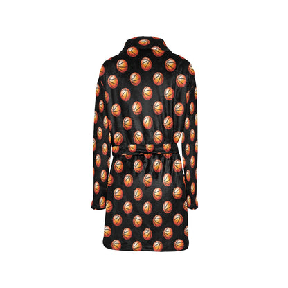 Basketball Pattern Print Design 01 Women's Fleece Robe