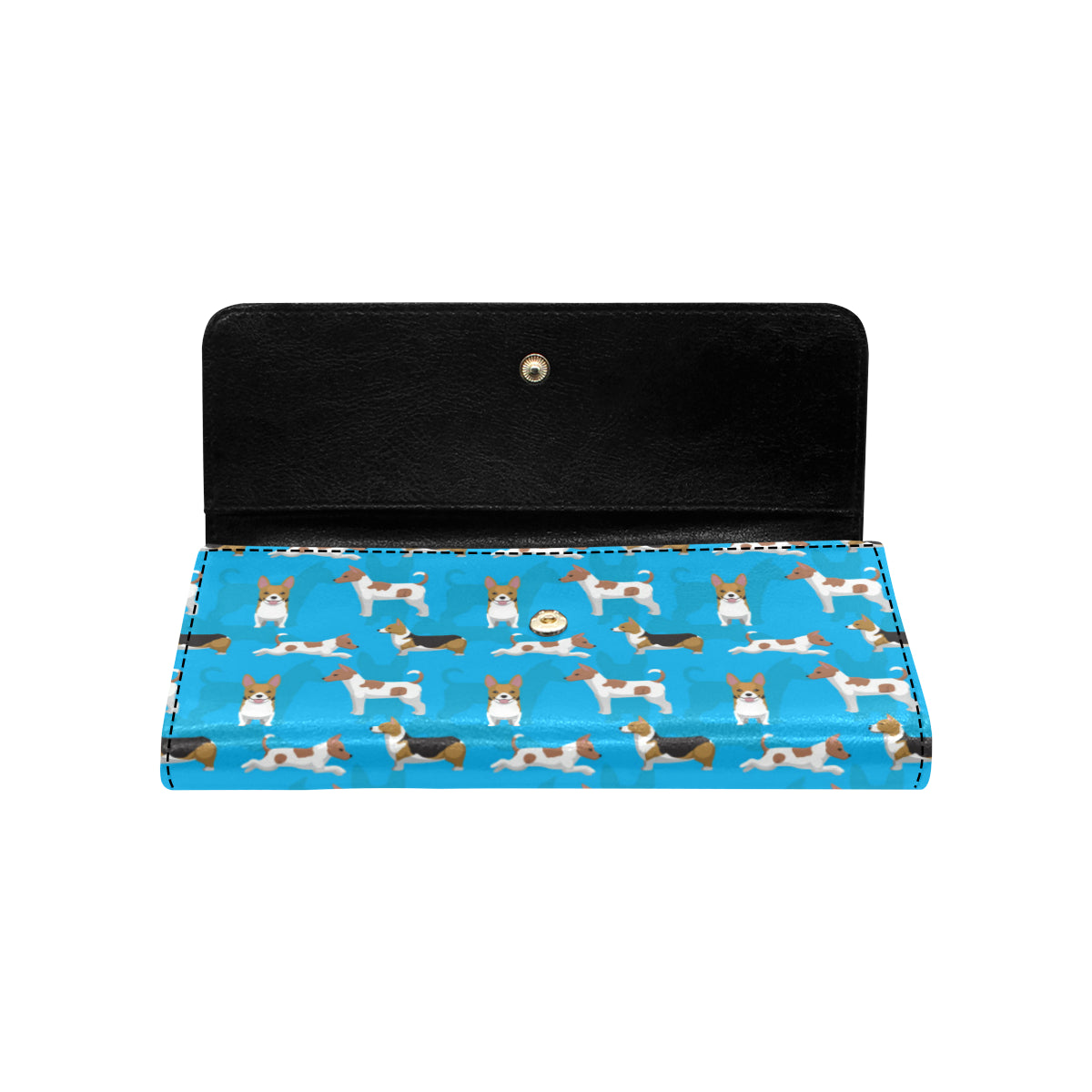 Cardigan Welsh Corgis Pattern Print Design 01 Women's Trifold Wallet