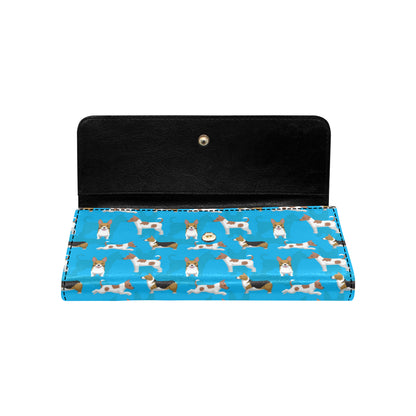 Cardigan Welsh Corgis Pattern Print Design 01 Women's Trifold Wallet