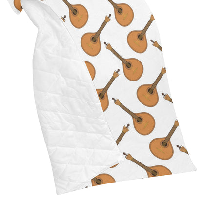 Mandolin Pattern Print Design 01 Premium Quilt