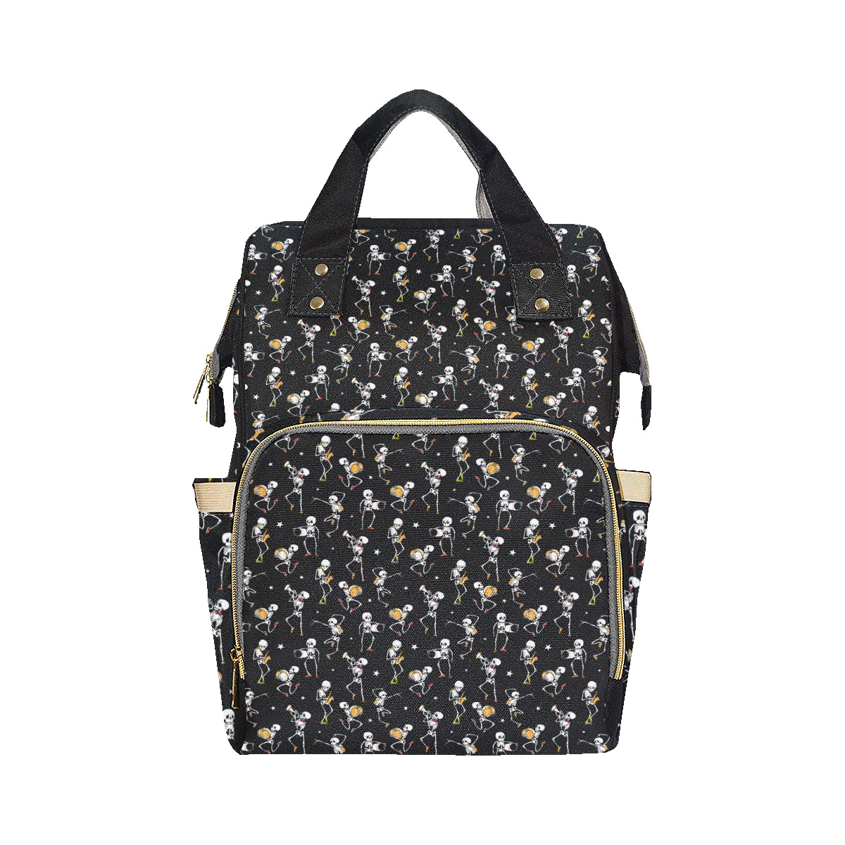 Skeleton Dance Print Diaper Bag Backpack