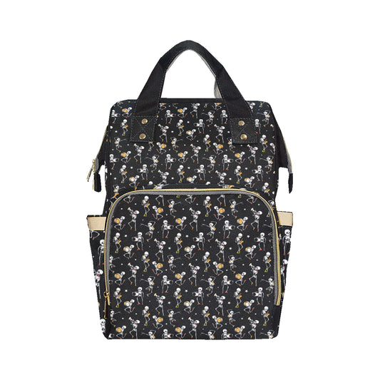 Skeleton Dance Print Diaper Bag Backpack