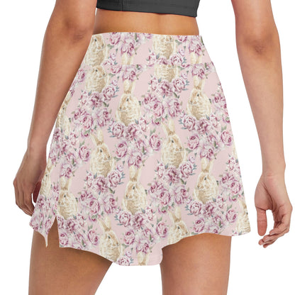 Rabbit Print Design LKS403 17" Golf & Pickleball Skort with Pockets