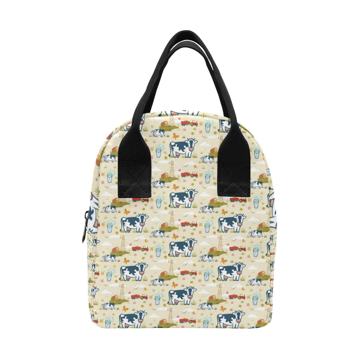 Cow Farm Design Print Insulated Lunch Bag