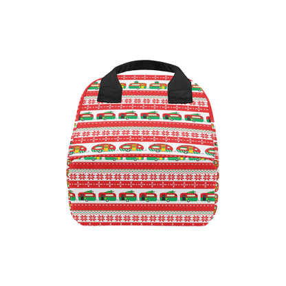 Camper Camping Ugly Christmas Design Print Insulated Lunch Bag