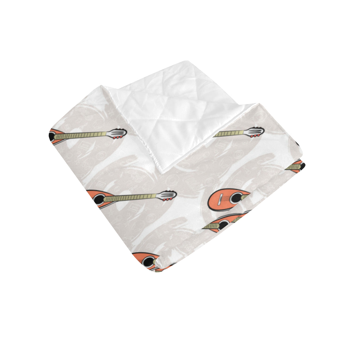 Mandolin Pattern Print Design 03 Premium Quilt