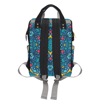 Kaleidoscope Pattern Print Design 04 Diaper Bag Backpack