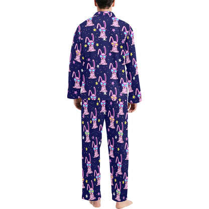 Rabbit Baby Pattern Print Design RB015 Men's Long Pajama Set