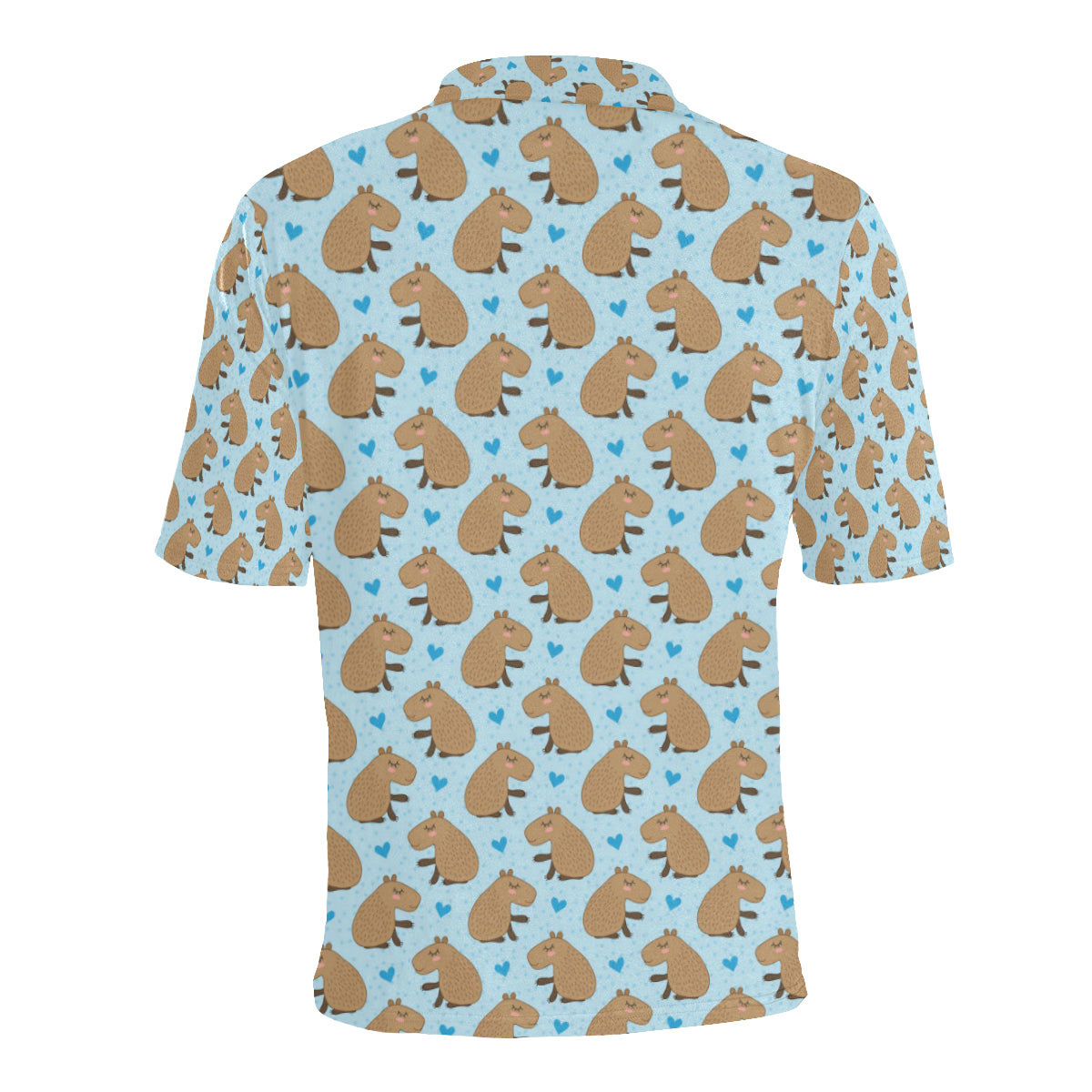 Capybara Pattern Print Design 01 Men Polo Shirt