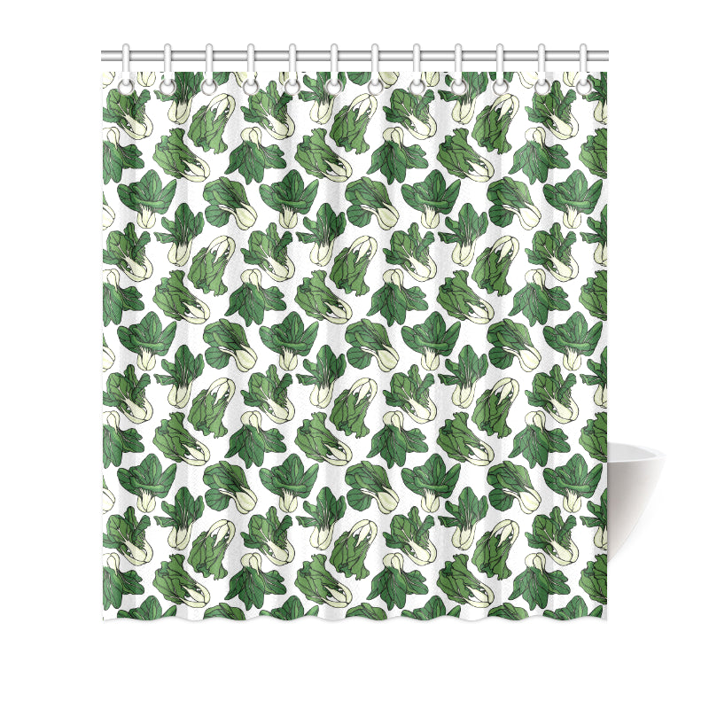Bok Choy Pattern Print Design 02 Shower Curtain