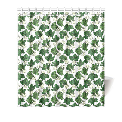 Bok Choy Pattern Print Design 02 Shower Curtain