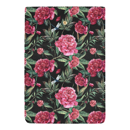 Peony Pattern Print Design PE04 Women's Trifold Wallet