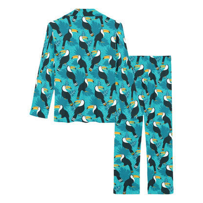 Toucan Parrot Pattern Print Women's Long Pajama Set
