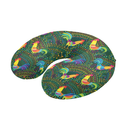 Rooster Pattern Print Design A01 U-Shaped Travel Neck Pillow