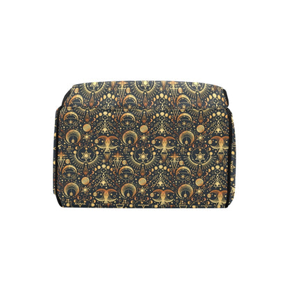Sun Moon Print Design LKS308 Diaper Bag Backpack