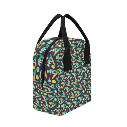 Surfboard T Rex Print Design LKS301 Insulated Lunch Bag