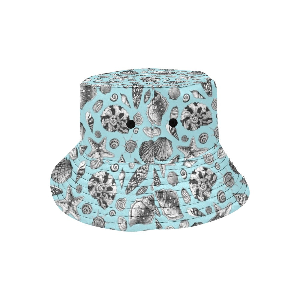 Seashell Beach Print Design LKS302 Unisex Bucket Hat