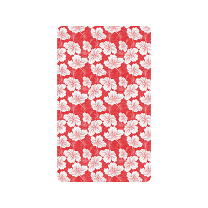 Flower Hawaiian Hibiscus Red Background Print Rubber Doormat