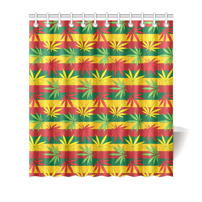 Rasta Pattern Print Design A03 Shower Curtain