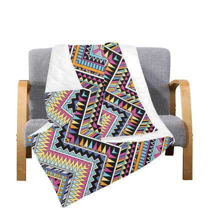 Multicolor zigzag Tribal Aztec Premium Quilt