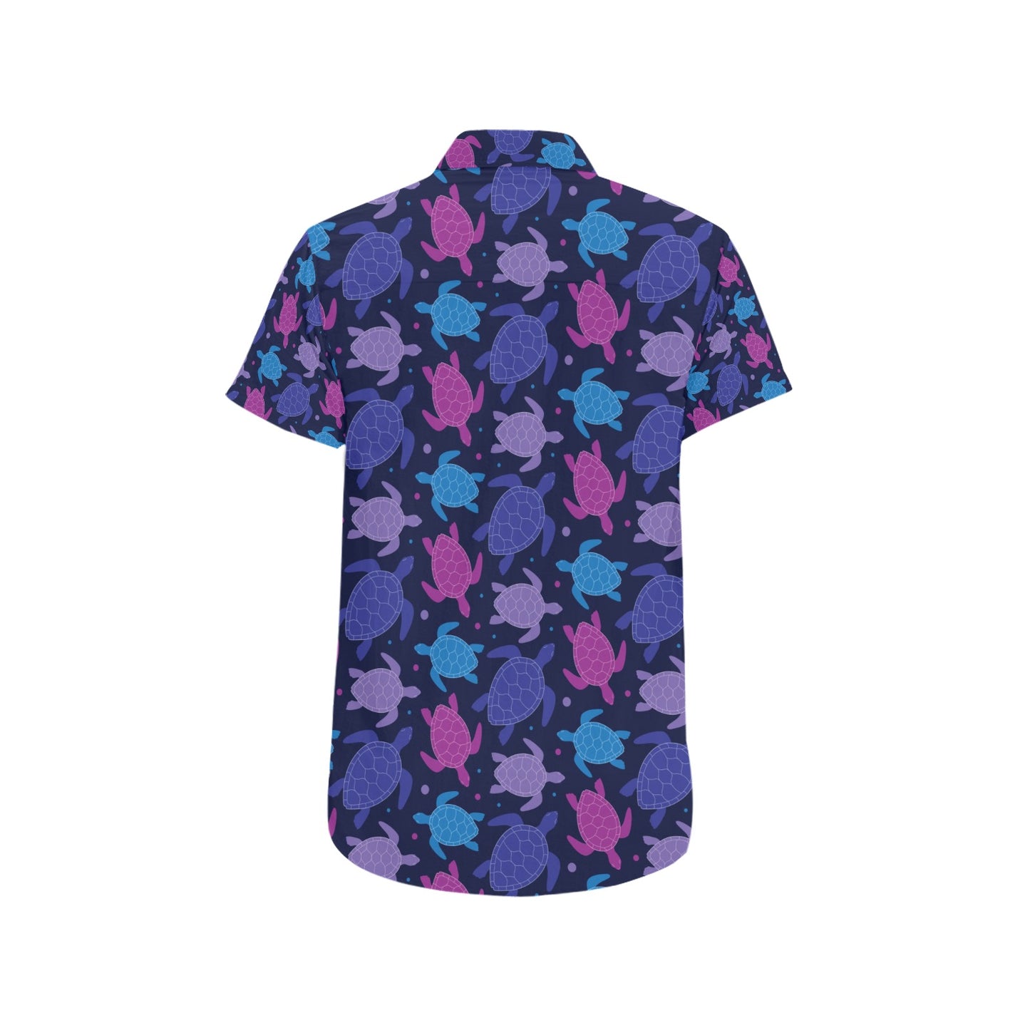 Sea Turtle Print Design LKS309 Men Short Sleeve Button Up Shirt