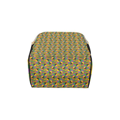 Kente Triangle Design African Print Diaper Bag Backpack