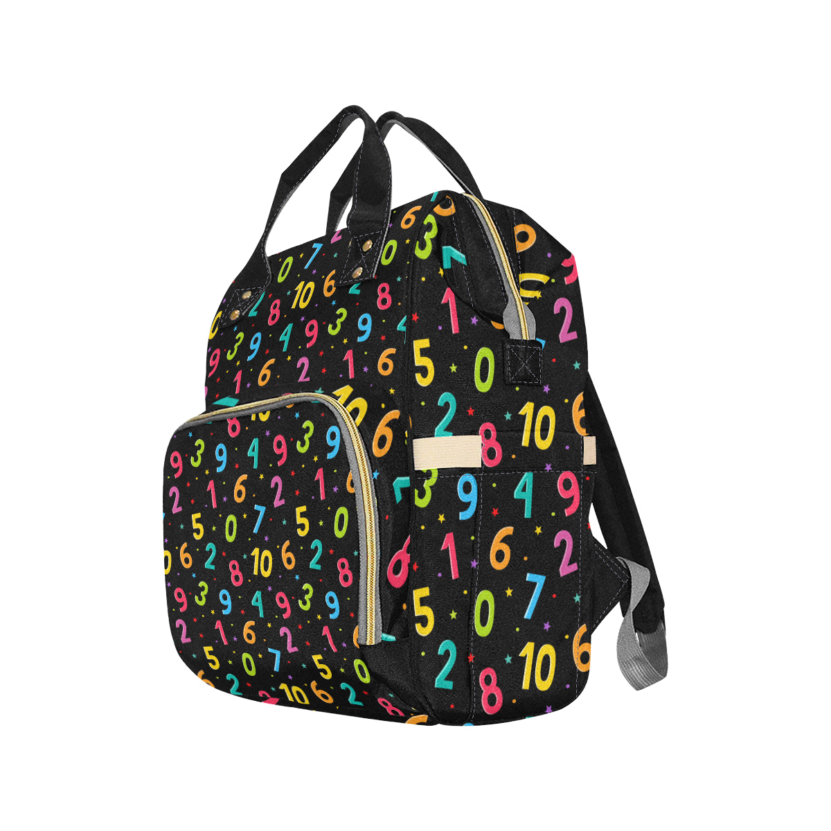 Number Pattern Print Design A04 Diaper Bag Backpack