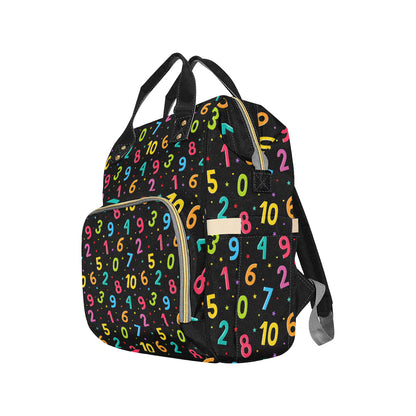 Number Pattern Print Design A04 Diaper Bag Backpack