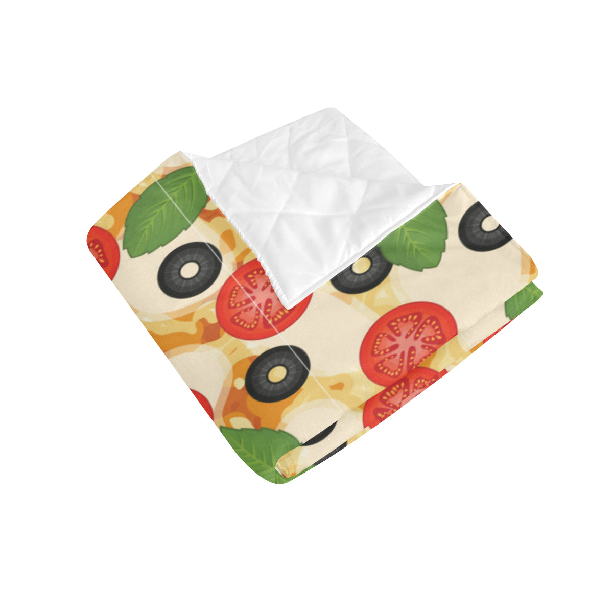Pizza Pattern Print Design A05 Premium Quilt