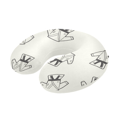 Karate Pattern Print Design 01 U-Shaped Travel Neck Pillow