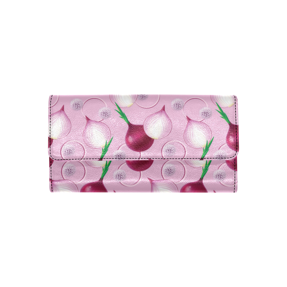 Onion Pattern Print Design A01 Women's Trifold Wallet