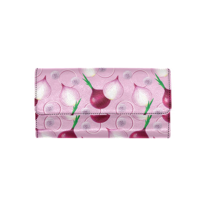 Onion Pattern Print Design A01 Women's Trifold Wallet