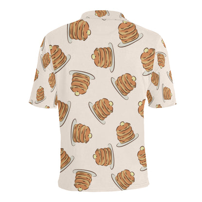 Pancake Pattern Print Design A01 Men Polo Shirt