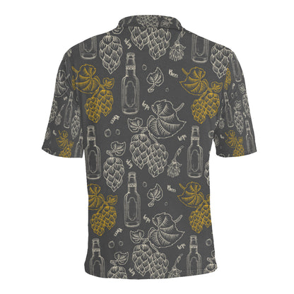 Hope Pattern Print Design 01 Men Polo Shirt