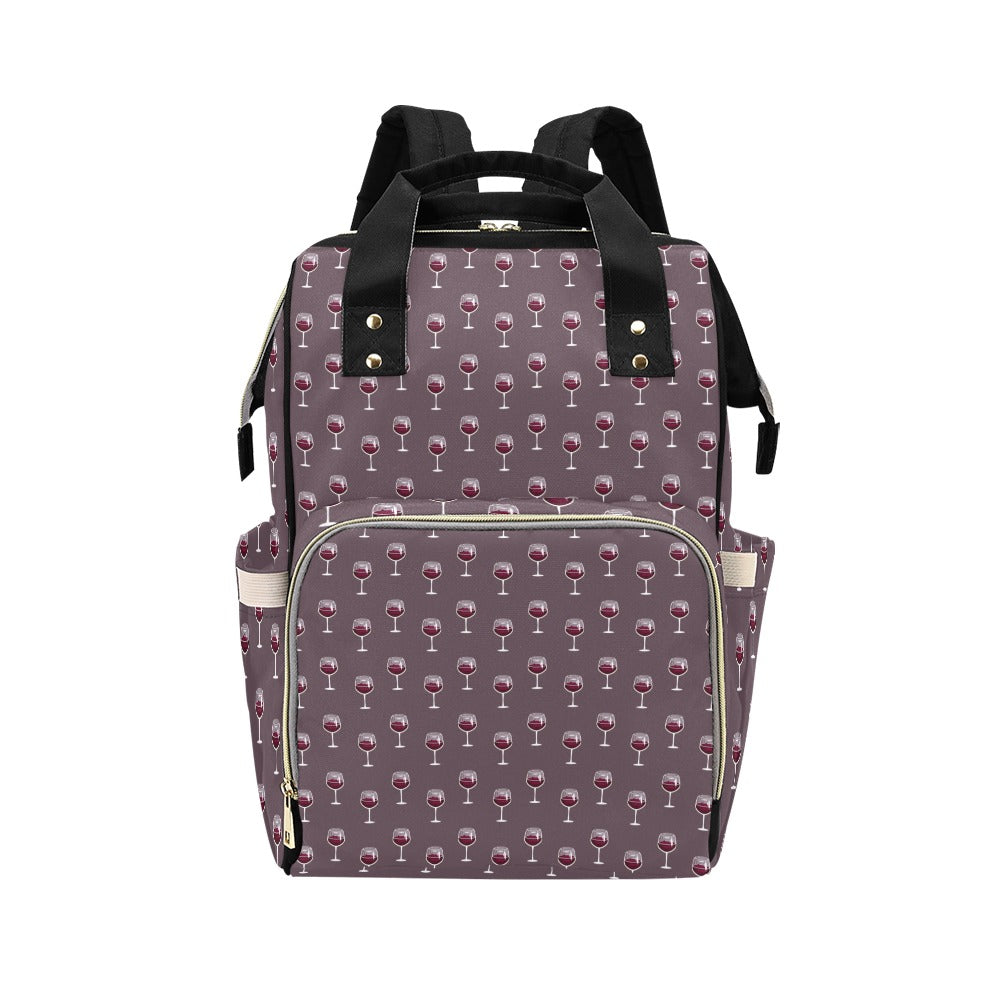 Wine Glass Pattern Print Design LKS305 Diaper Bag Backpack