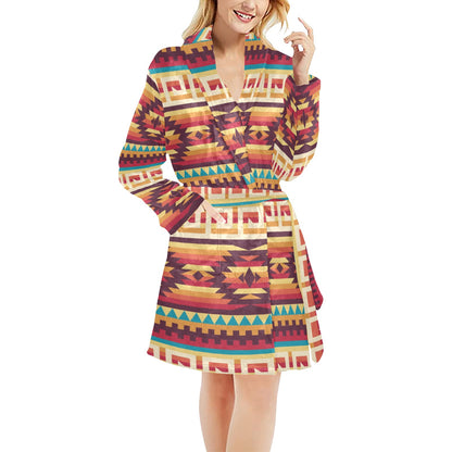 Tribal Aztec Vintage Women's Fleece Robe
