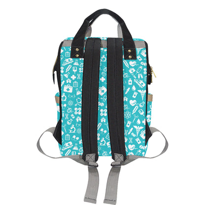 Medical Pattern Print Design 04 Diaper Bag Backpack