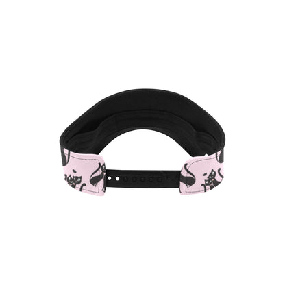 Black Cat Pattern Print Design 01 Unisex Sun Visor