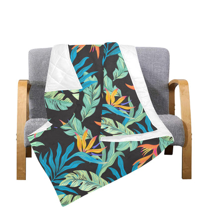 Tropical Palm Leaves Hawaiian Flower Premium Quilt