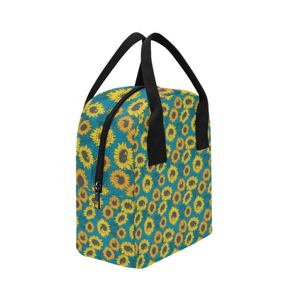 Sunflower Print Design LKS301 Insulated Lunch Bag