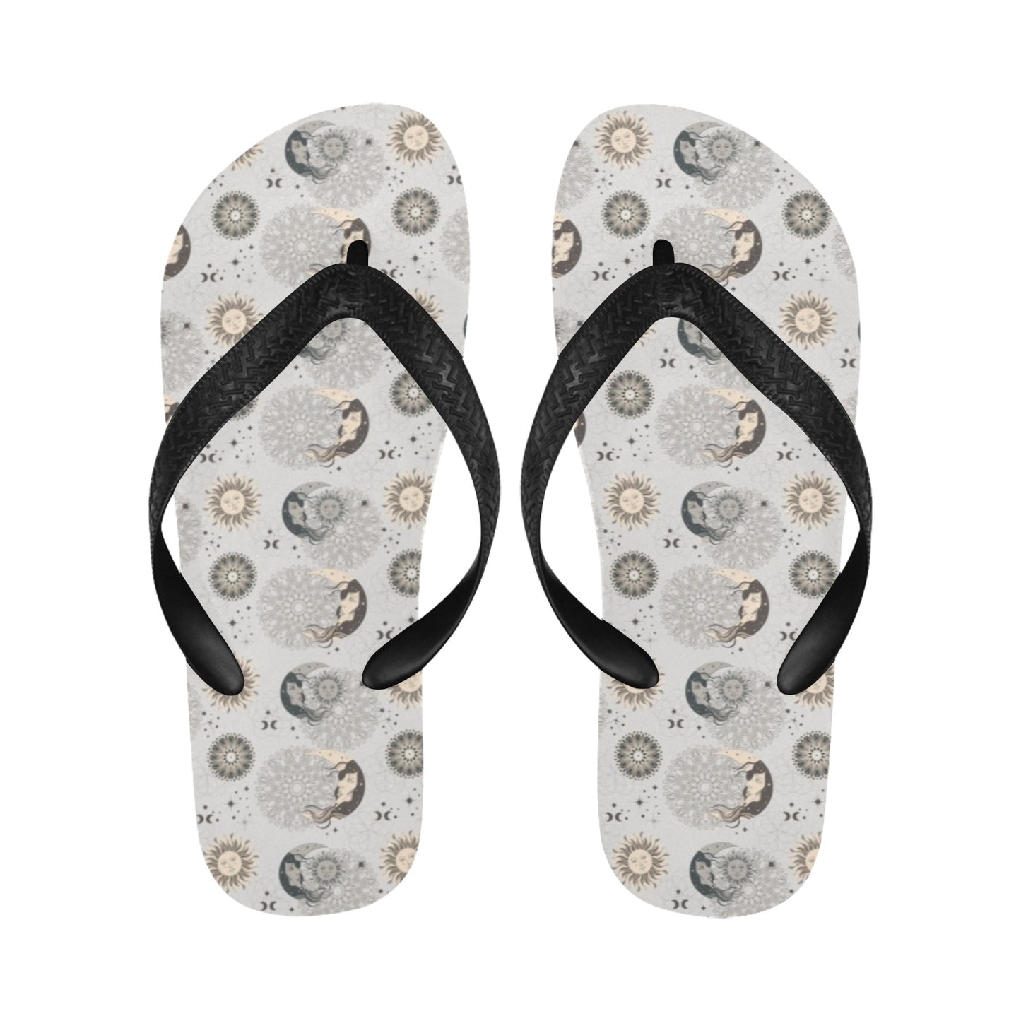 Sun Moon Print Design LKS302 Flip Flops