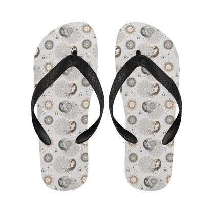 Sun Moon Print Design LKS302 Flip Flops