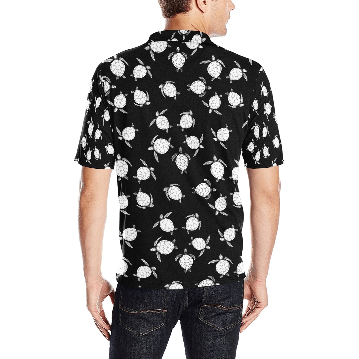 Sea Turtle Print Design LKS303 Men Polo Shirt