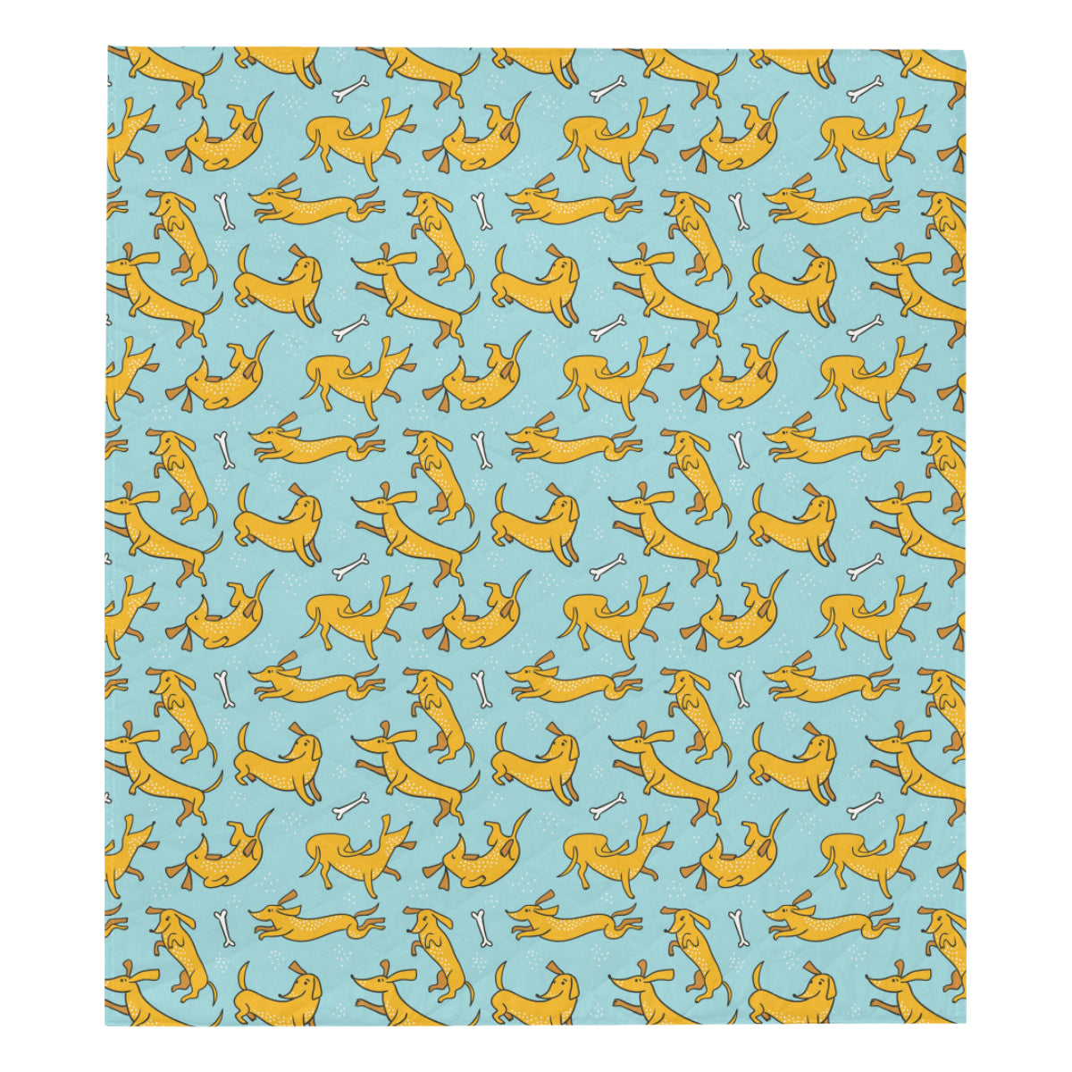 Dachshund Pattern Print Design 08 Premium Quilt