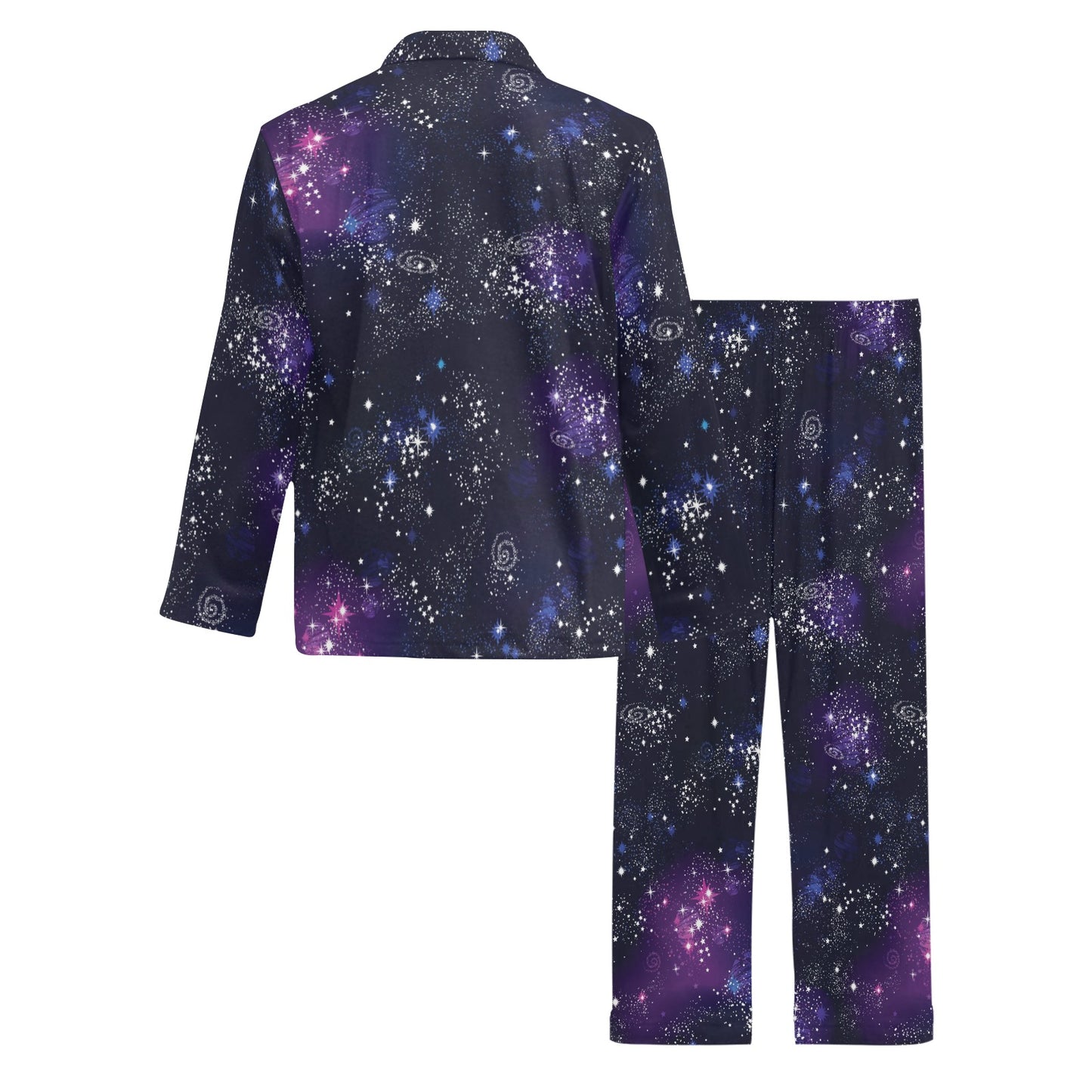 Cosmic Pattern Print Design 03 Men's Long Pajama Set