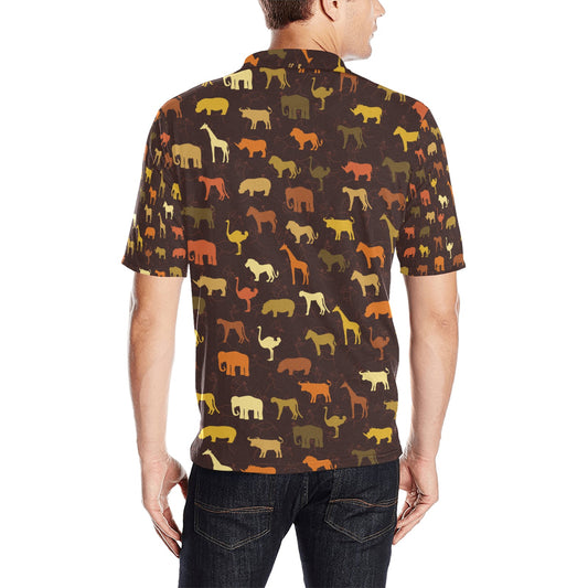 Safari Animal Print Design LKS301 Men Polo Shirt