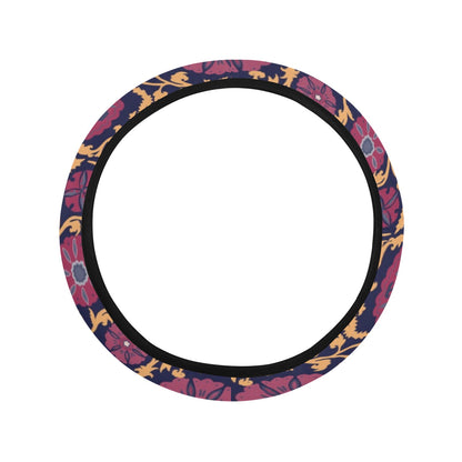 Suzani Print Design LKS303 Steering Wheel Cover with Elastic Edge