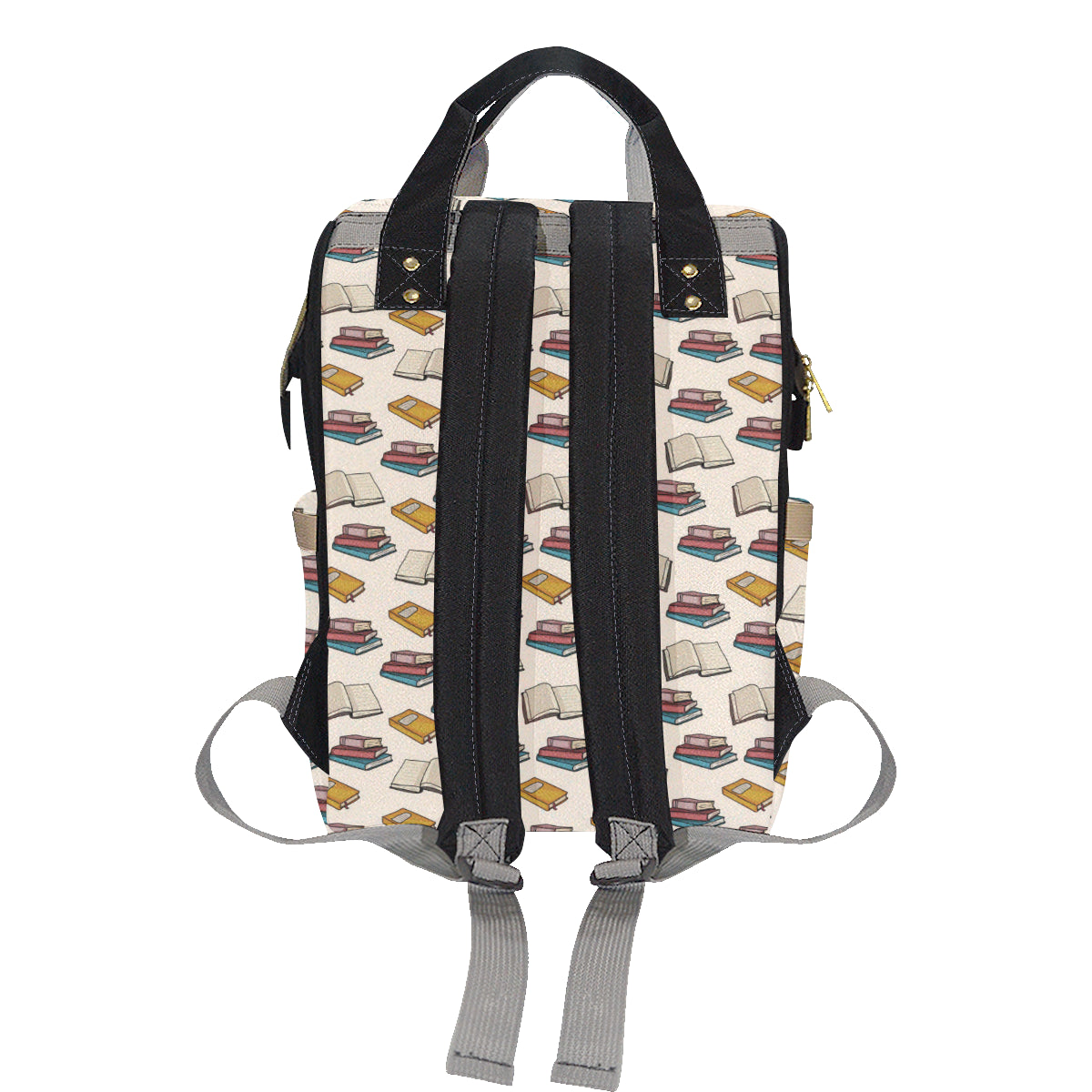 Book Pattern Print Design 04 Diaper Bag Backpack