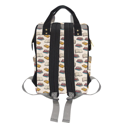 Book Pattern Print Design 04 Diaper Bag Backpack